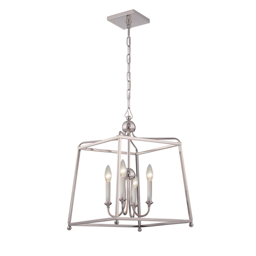 Product image for Sylvan 4 Light Chandelier - Polished Nickel