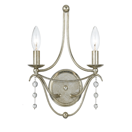 Product image for Metro 2 Light Wall Sconce - Antique Silver