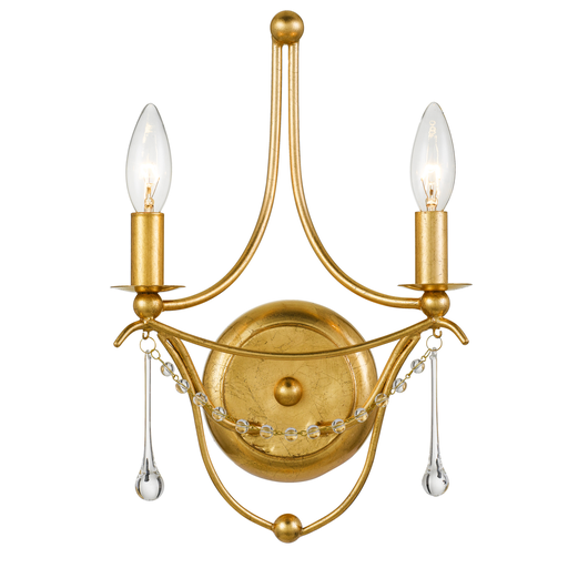 Product image for Metro 2 Light Wall Sconce - Antique Gold