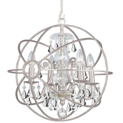 Product image for Solaris 4 Light Mini Chandelier - Olde Silver w/ Swarovski Strass Crystal