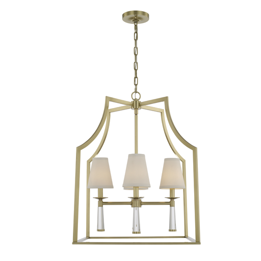 Product image for Baxter 4 Light Chandelier - Aged Brass