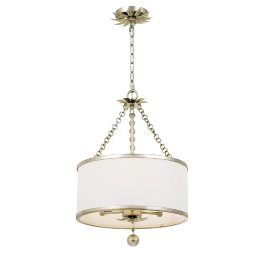 Product image for Broche 3 Light Chandelier - Antique Silver
