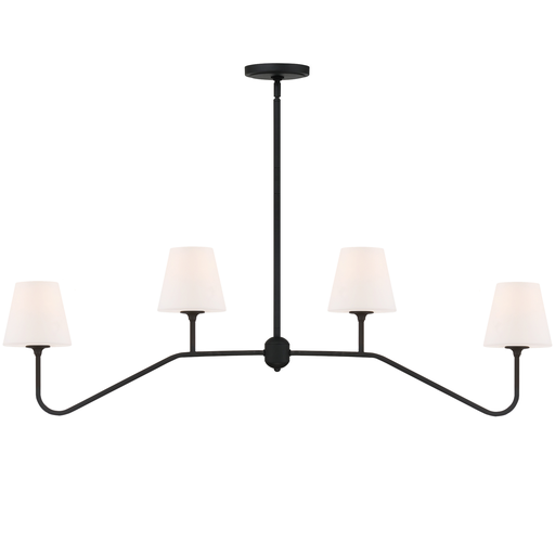 Product image for Keenan 4 Light Chandelier - Black Forged