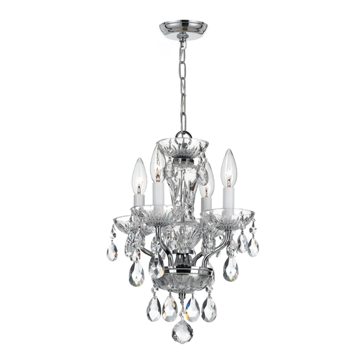 Product image for Traditional Crystal 4 Light Mini Chandelier - Polished Chrome w/ Swarovski Strass Crystal