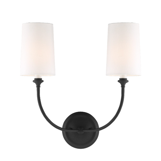 Product image for Sylvan 2 Light Wall Sconce - Black Forged