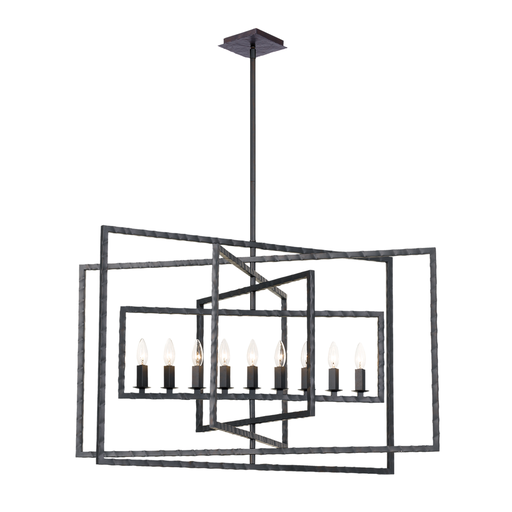 Product image for Capri 9 Light Chandelier - Raw Steel