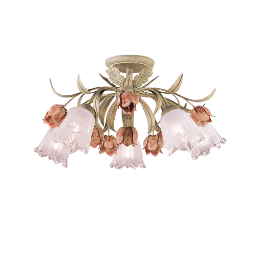 Product image for Southport 5 Light Semi-Flush Mount - Sage/Rose
