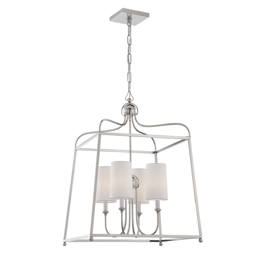 Product image for Sylvan 4 Light Chandelier - Polished Nickel