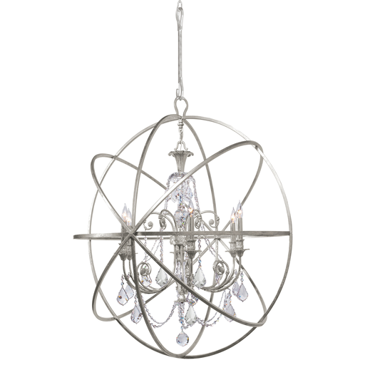 Product image for Solaris 6 Light Chandelier - Olde Silver w/ Swarovski Spectra Crystal