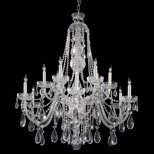 Product image for Traditional Crystal 12 Light Chandelier - Polished Chrome