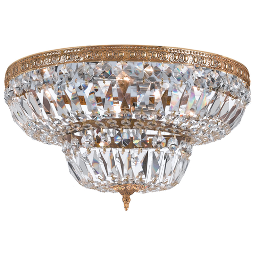 Product image for 4 Light Flush Mount - Olde Brass w/ Swarovski Spectra Crystal