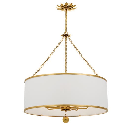 Product image for Broche 8 Light Chandelier - Antique Gold