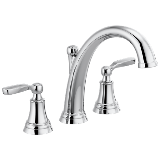 Delta Woodhurst™: Roman Tub Trim - Two Handle Lever - Chrome