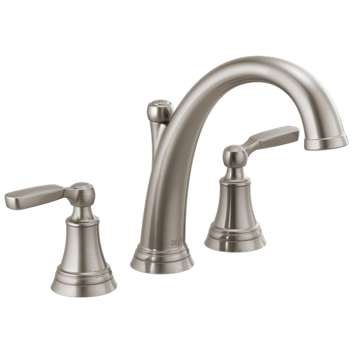 Delta Woodhurst™: Roman Tub Trim - Two Handle Lever - Stainless
