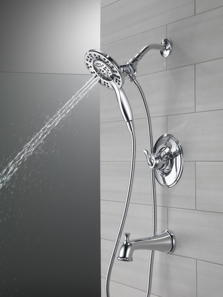 Delta Linden™: Monitor® 17 Series Tub & Shower Trim With In2Ition® - Single Handle Lever - Chrome