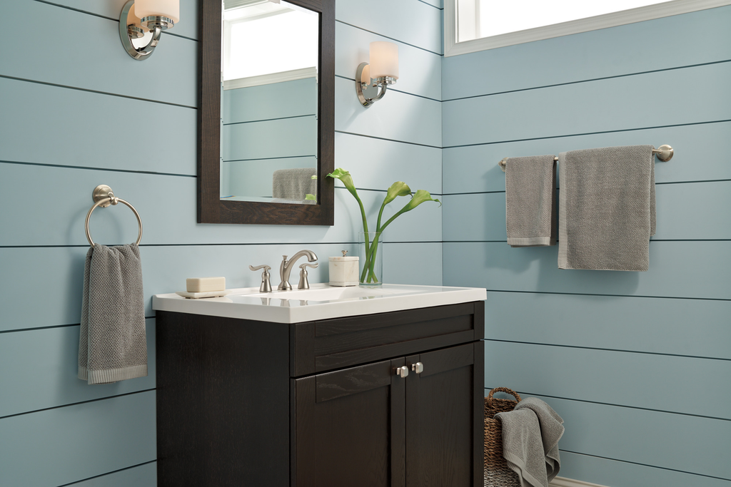 Delta Linden™: Two Handle Widespread Bathroom Faucet - Two Handle Lever - Stainless