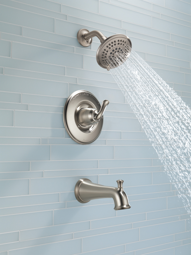 Delta Linden™: Monitor® 14 Series Tub & Shower Trim - Single Handle Lever - Stainless