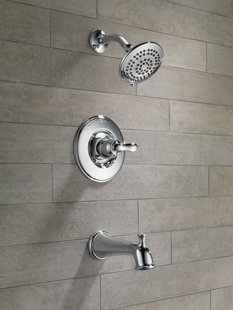 Delta Linden™: Monitor® 14 Series Tub & Shower Trim - Single Handle Lever - Chrome