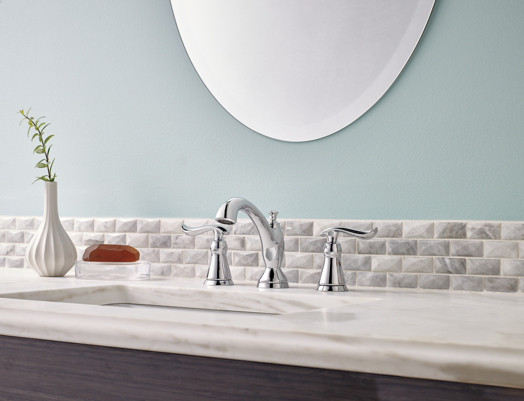 Delta Linden™: Two Handle Widespread Bathroom Faucet - Two Handle Lever - Chrome