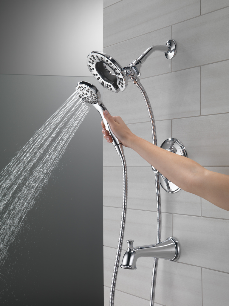 Delta Linden™: Monitor® 17 Series Tub & Shower Trim With In2Ition® - Single Handle Lever - Chrome