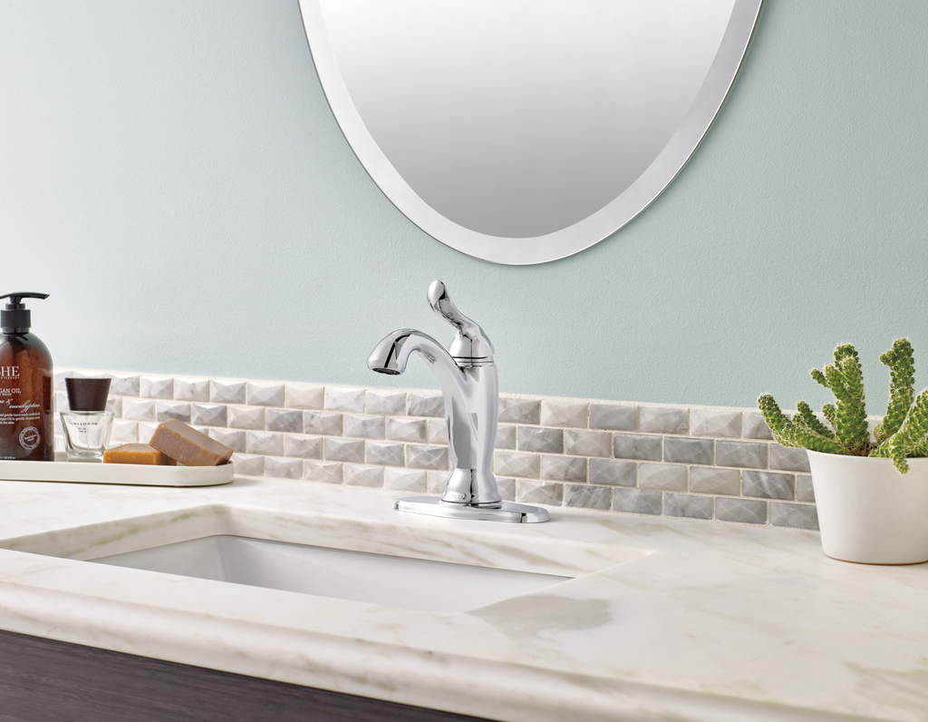 Delta Linden™: Single Handle Bathroom Faucet - Single Handle Lever - Chrome
