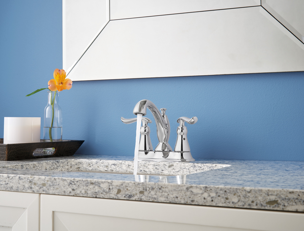 Delta Linden™: Two Handle Centerset Bathroom Faucet - Two Handle Lever - Chrome