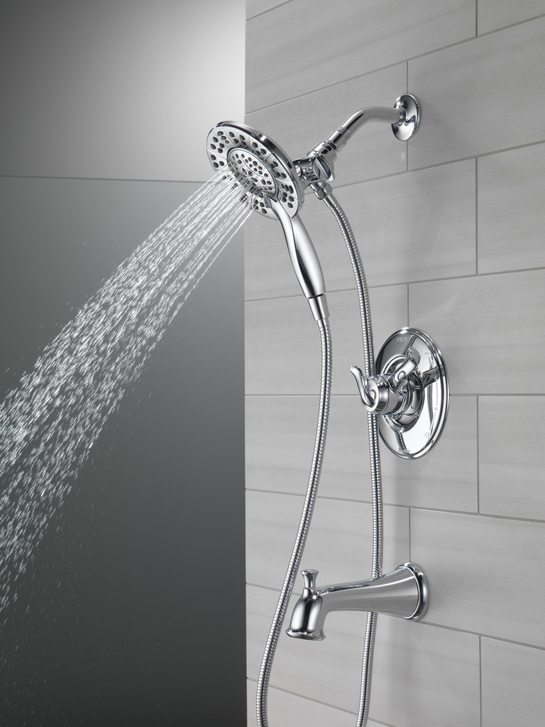 Delta Linden™: Monitor® 17 Series Tub & Shower Trim With In2Ition® - Single Handle Lever - Chrome