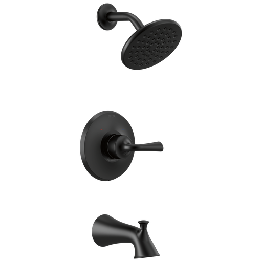 Delta Kayra™: Monitor 14 Series Tub & Shower Trim - Single Handle Lever - Matte Black