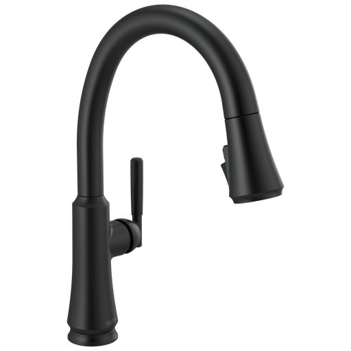 Delta Coranto™: Single Handle Pull-Down Kitchen Faucet - Single Handle Lever - Matte Black