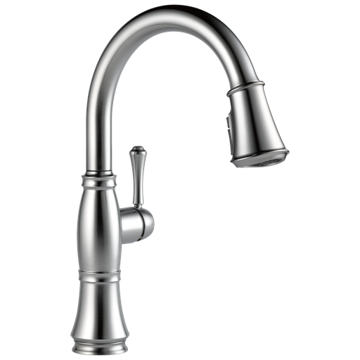 Delta Cassidy™: Single Handle Pull-Down Kitchen Faucet - Single Handle Lever - Lumicoat® Arctic Stainless