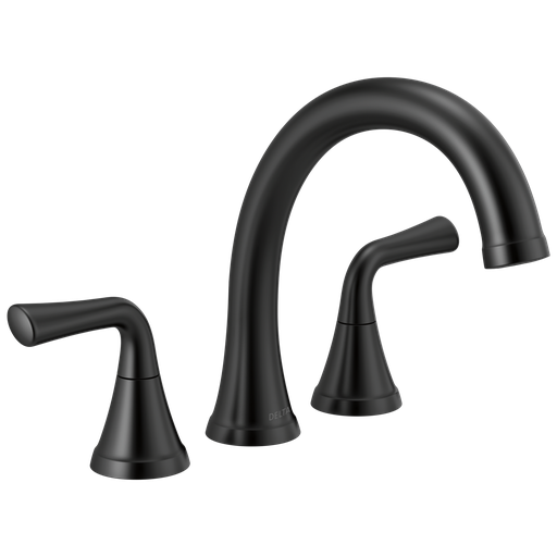 Delta Kayra™: Roman Tub Trim - Two Handle Lever - Matte Black