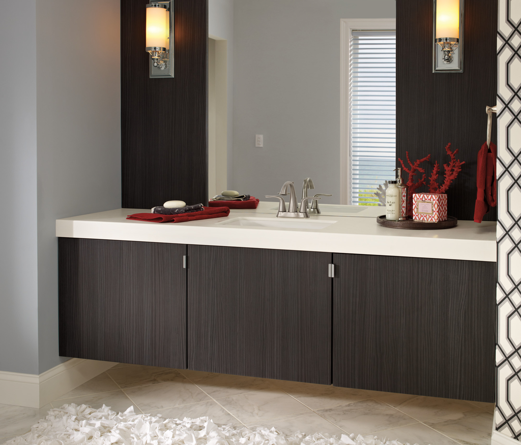 Delta Lahara®: Two Handle Centerset Bathroom Faucet - Two Handle Lever - Stainless