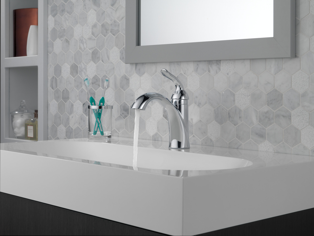 Delta Lahara®: Single Handle Bathroom Faucet - Single Handle Lever - Chrome
