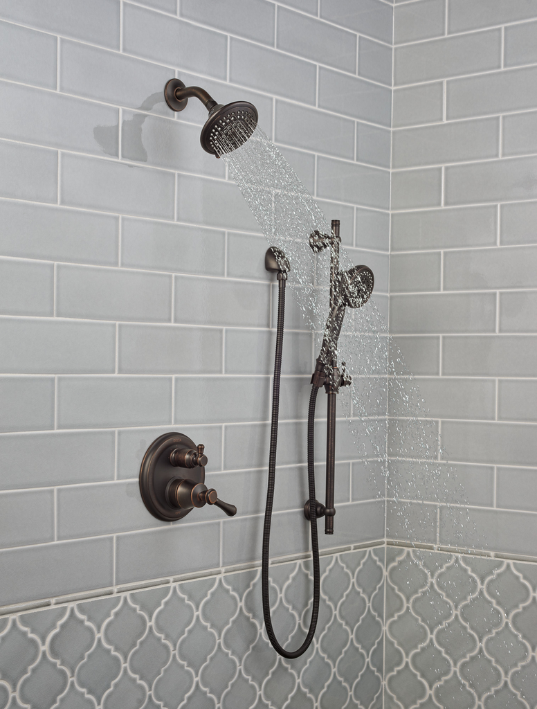Delta Universal Showering Components: 5-Setting Raincan Shower Head - Venetian Bronze