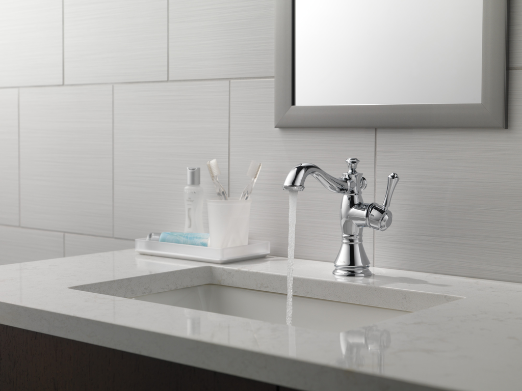 Delta Cassidy®: Single Handle Bathroom Faucet - Single Handle Lever - Chrome