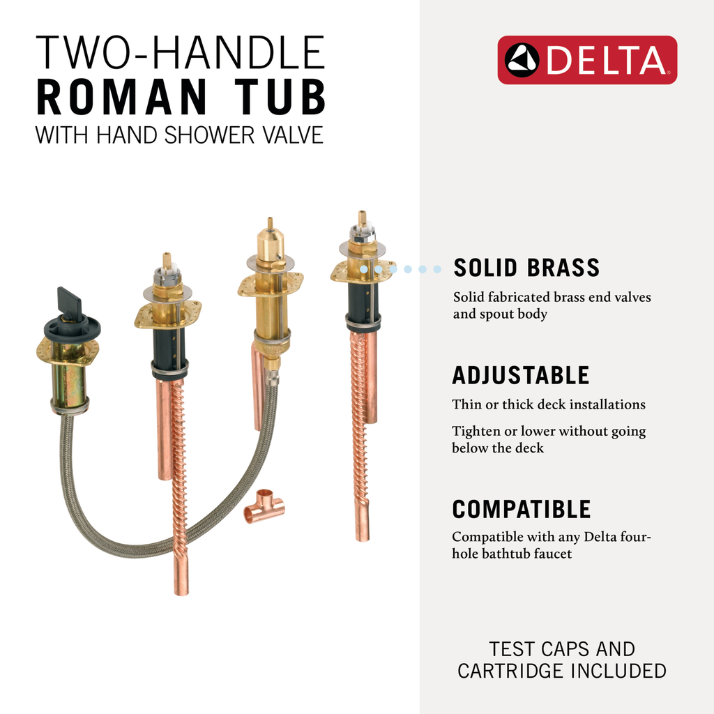 Delta Other: Two Handle Flexible Mount With Hand Shower
