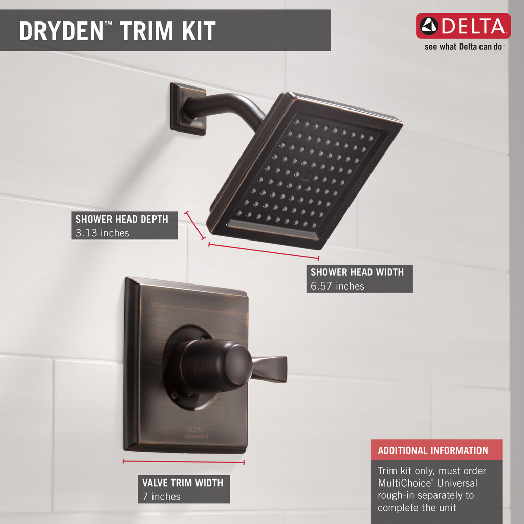 Delta Dryden™: Monitor® 14 Series Shower Trim - Single Handle Lever - Venetian Bronze