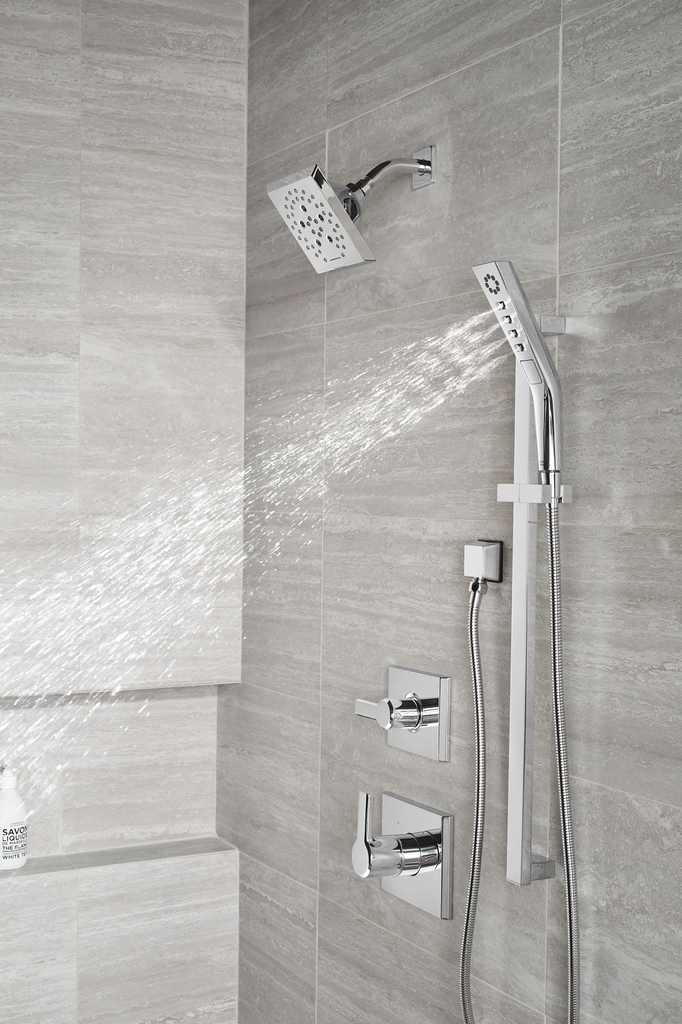 Delta Universal Showering Components: Square Wall Elbow For Hand Shower - Lumicoat® Chrome