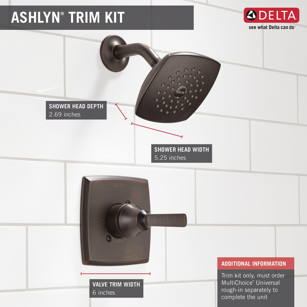 Delta Ashlyn®: Monitor® 14 Series Shower Trim - Single Handle Lever - Venetian Bronze