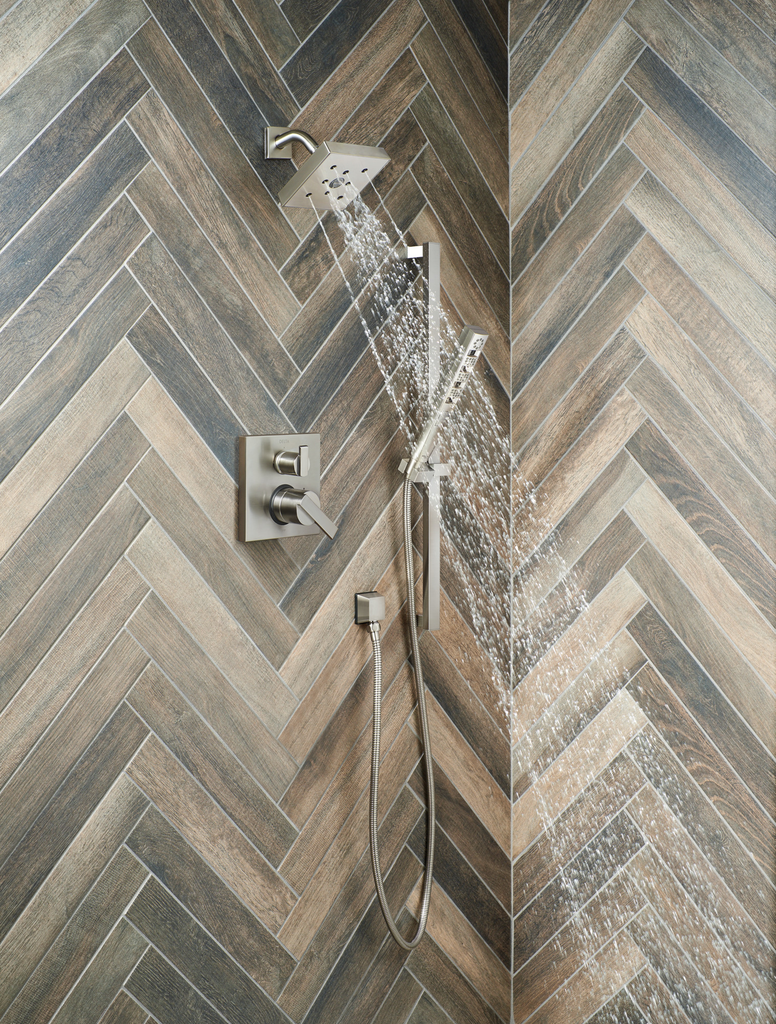 Delta Universal Showering Components: Square Wall Elbow For Hand Shower - Stainless