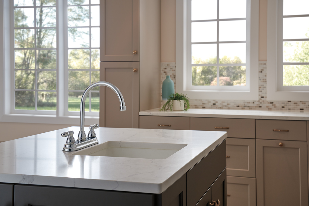 Peerless Claymore™: Two Handle Kitchen Faucet - Two Handle Lever - Chrome
