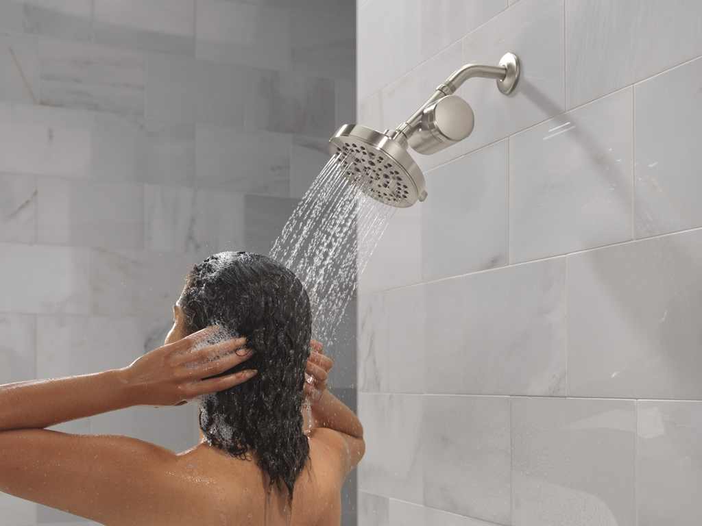 Delta Universal Showering Components: 5-Setting Showerhead - Stainless