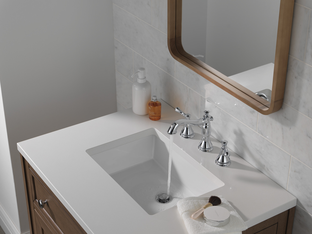 Delta Cassidy®: Two Handle Widespread Bathroom Faucet - Two Handle Lever - Chrome