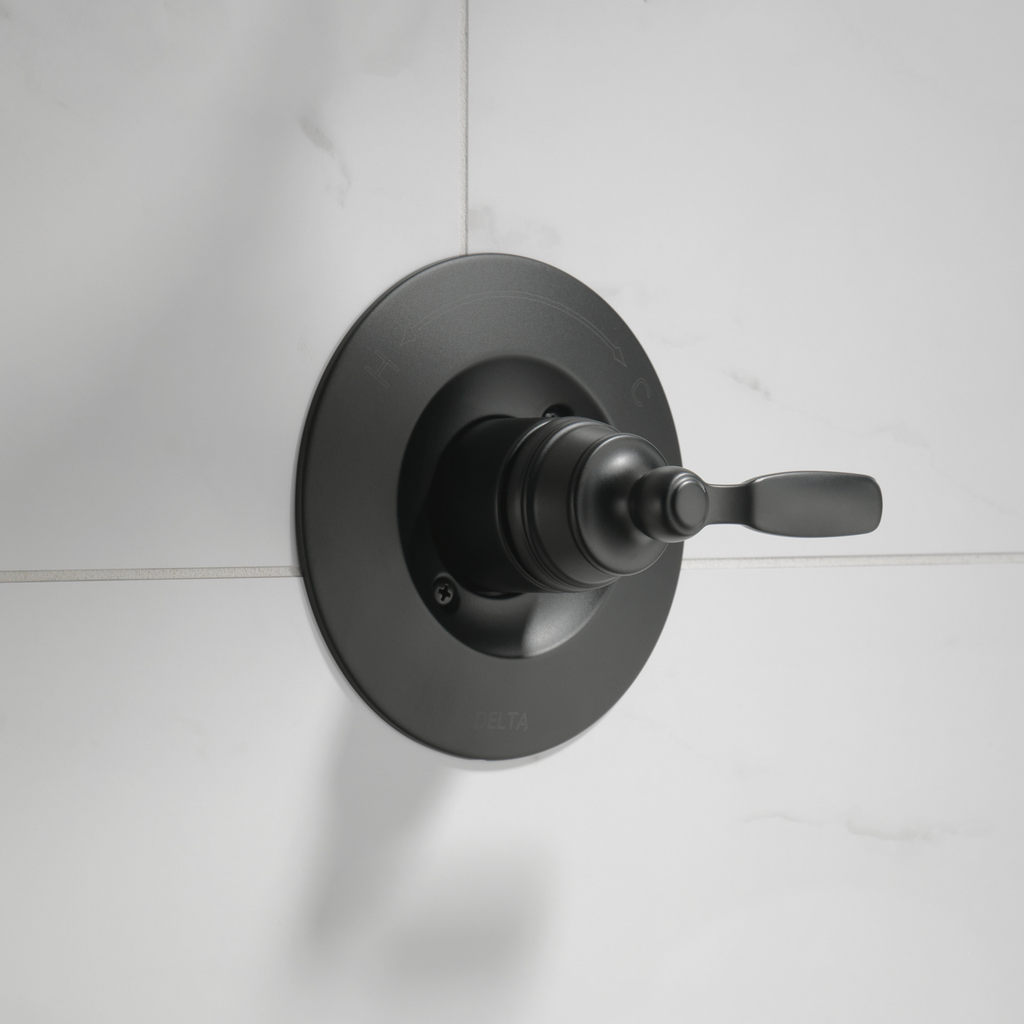 Delta Woodhurst™: Valve Only Trim - Single Handle Lever - Matte Black