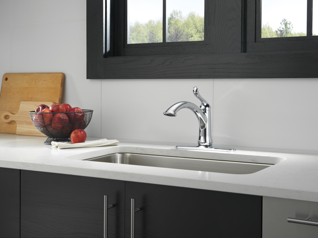 Delta Linden™: Single Handle Kitchen Faucet - Single Handle Lever - Chrome