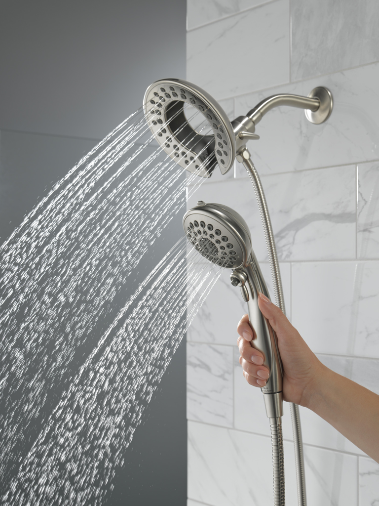 Delta Universal Showering Components: In2Ition® 5-Setting Two-In-One Shower - Stainless