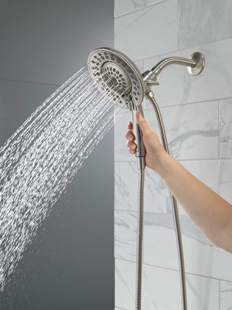 Delta Universal Showering Components: In2Ition® 5-Setting Two-In-One Shower - Stainless