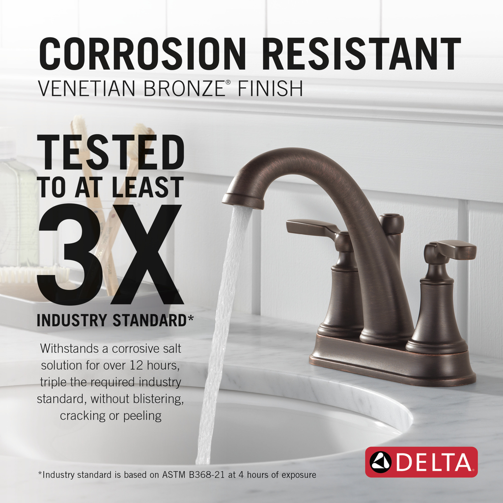 Delta Woodhurst™: Bathroom Faucet - Two Handle Lever - Venetian Bronze