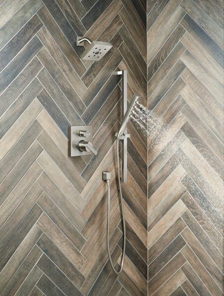 Delta Universal Showering Components: Square Wall Elbow For Hand Shower - Stainless