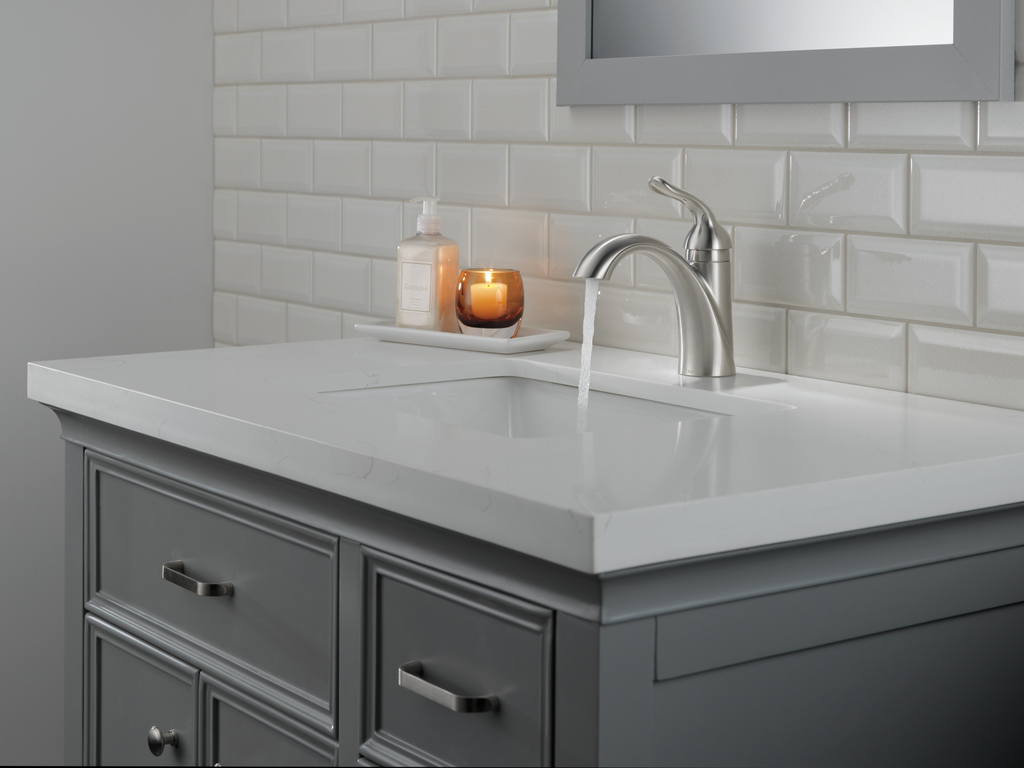 Delta Lahara®: Single Handle Bathroom Faucet - Single Handle Lever - Stainless